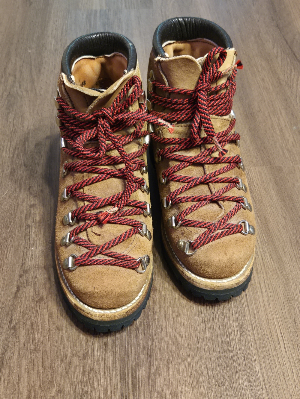 Dexter Brown Suede Women's Hiking Boots with Red Laces 6 1/2
